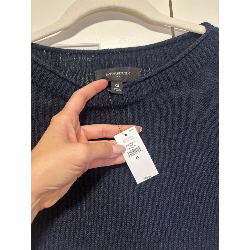 Banana Republic Navy Blue Knit Sweater XS - Picture 7 of 8